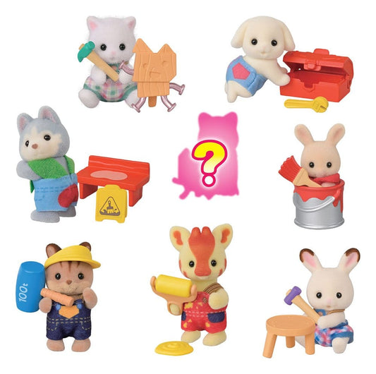 Epoch Toys Sylvanian Families: Construction site baby friends Surprise Bag figure 5 cm Display (16) | Makochan