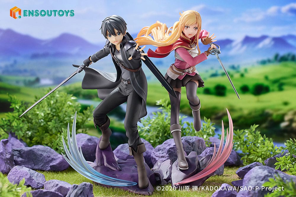 Ensoutoys Sword Art Online Statue 1/7 Progressive Scherzo of Deep Night Kirito & Asuna Set | Makochan