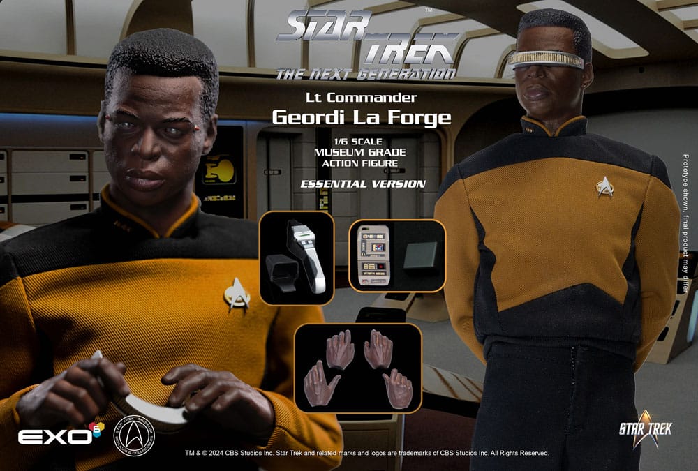 EXO-6 Star Trek: The Next Generation Action Figure 1/6 Lt. Commander Geordi La Forge (Essentials Version) 28 cm | Makochan