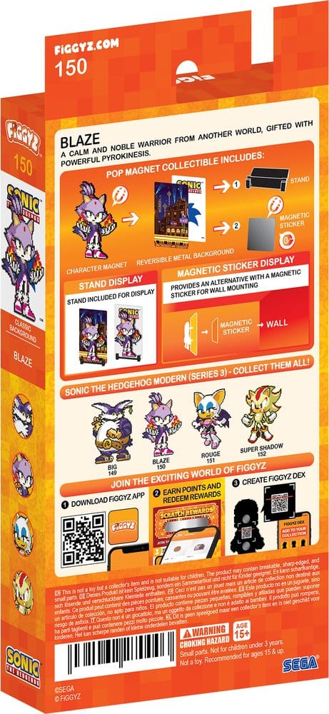 FiGGYZ Sonic the Hedgehog (Modern) FiGGYZ Magnet Collectible Blaze the Cat 11 cm | Makochan