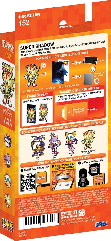FiGGYZ Sonic the Hedgehog (Modern) FiGGYZ Magnet Collectible Super Shadow 11 cm | Makochan