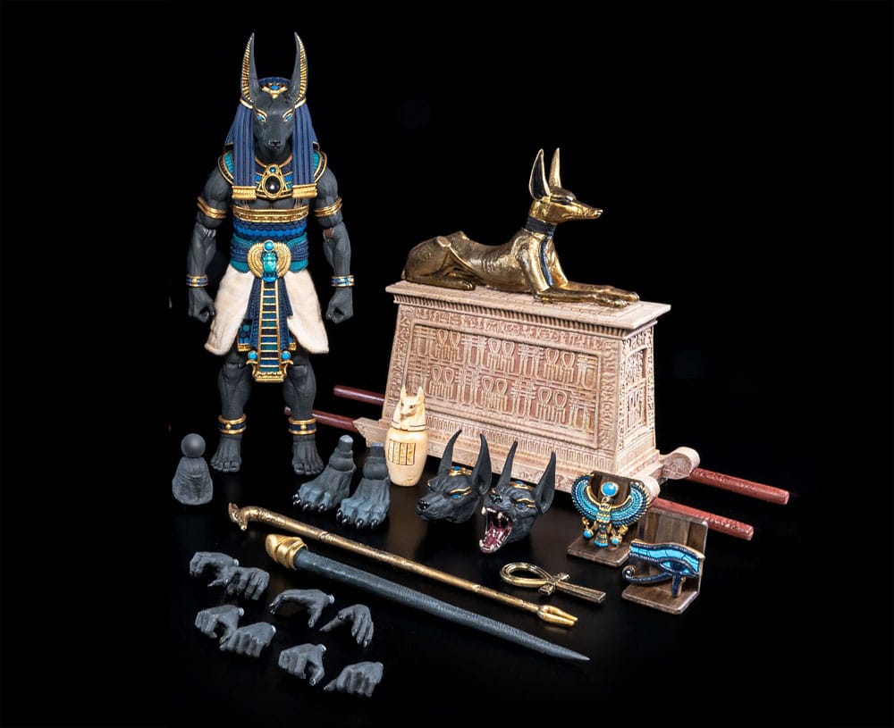 Four Horsemen Toy Design Figura Obscura Actionfigur Anubis Black & Blue | Makochan