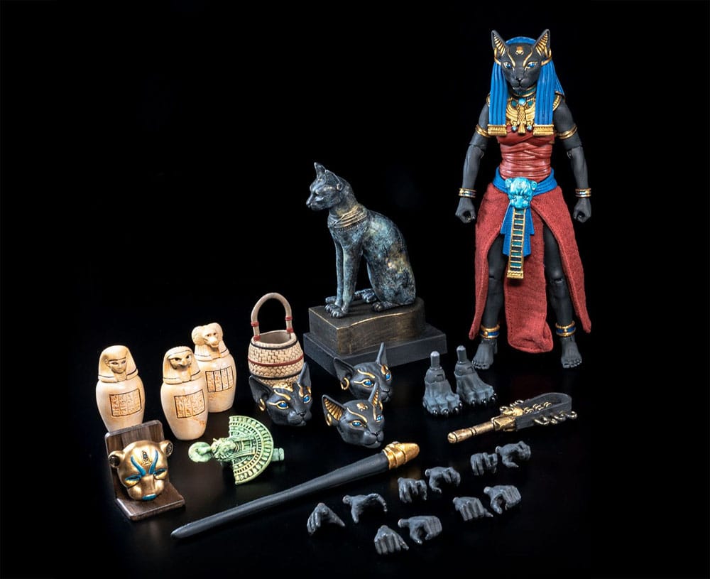 Four Horsemen Toy Design Figura Obscura Actionfigur Bastet Black & Red | Makochan