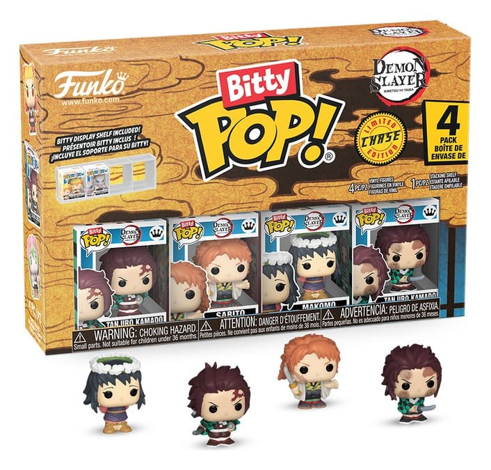 Funko Demon Slayer: Kimetsu no Yaiba Bitty POP! Vinyl Figure 4-Pack Tanjiro 2,5 cm | Makochan