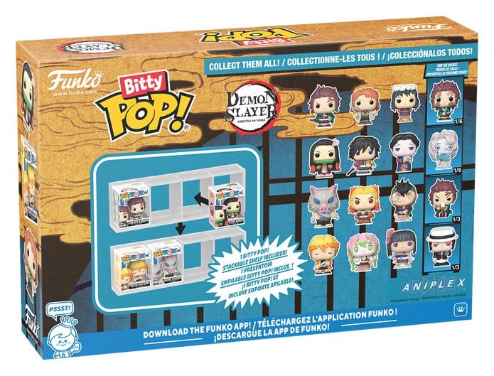 Funko Demon Slayer: Kimetsu no Yaiba Bitty POP! Vinyl Figure 4-Pack Tanjiro 2,5 cm | Makochan