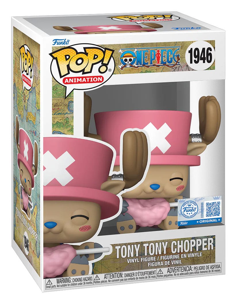 Funko One Piece POP! Animation Vinyl Figure Tony Tony Chopper with Cotton Candy Exclusive 9 cm | Makochan