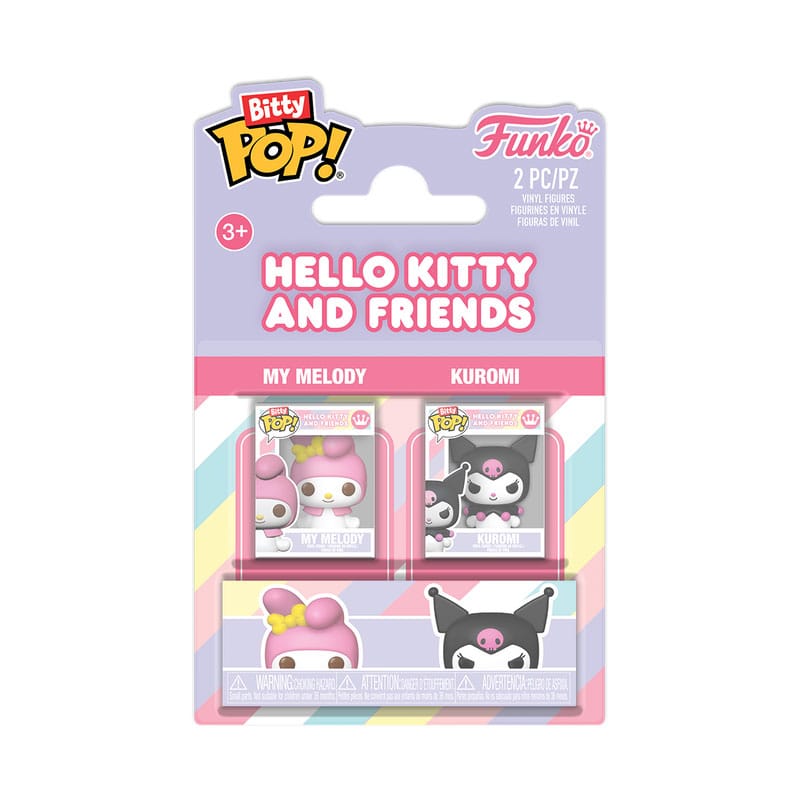 Funko Hello Kitty Bitty POP! Vinyl Figures 2-Pack My Melody&Kuromi 2 cm | Makochan