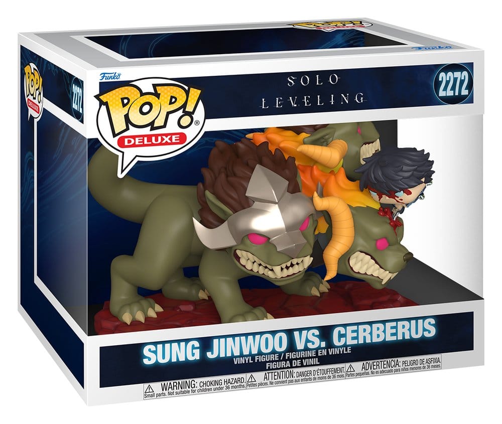 Funko Solo Leveling POP! Deluxe Vinyl Figure Jinwoo Vs Cerberus 9 cm | Makochan