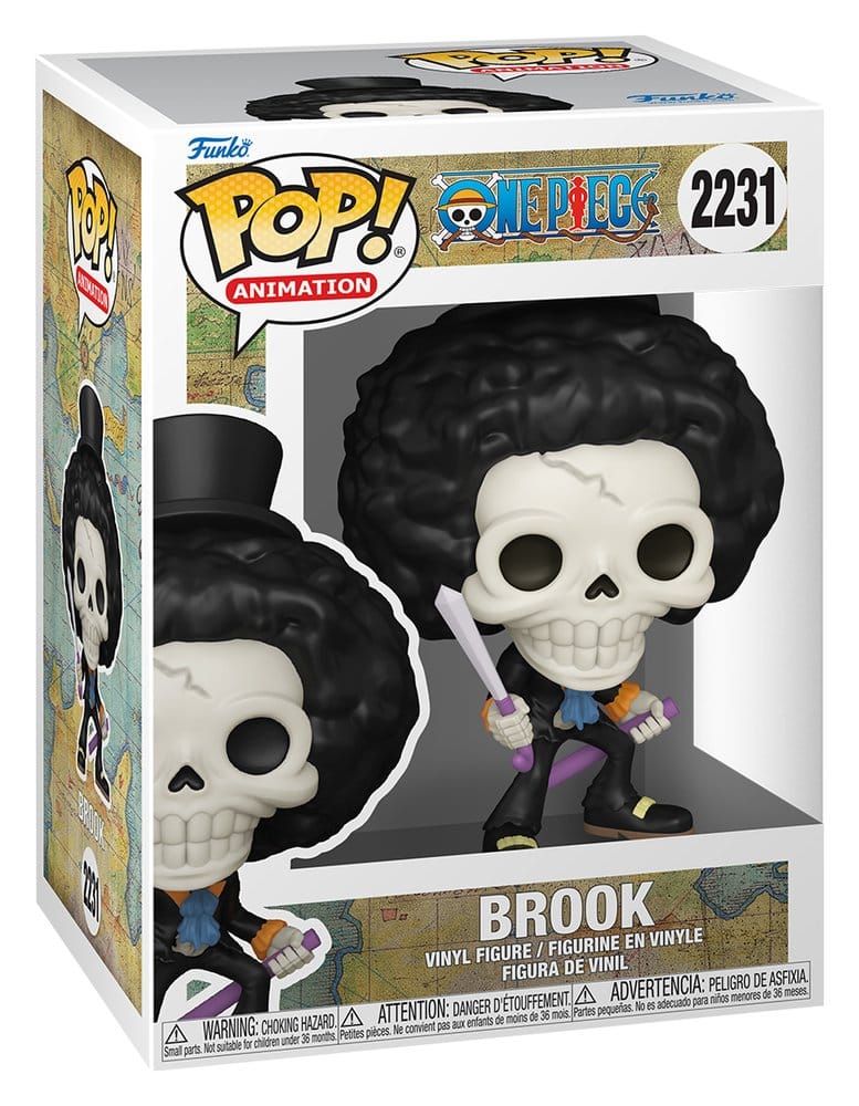 Funko One Piece POP! Animation Vinyl Figure Brook (Refresh) 9 cm | Makochan