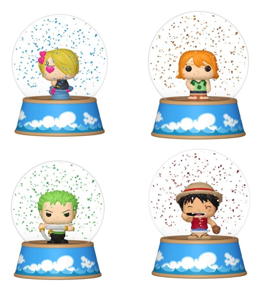 Funko One Piece Mini Figures Glitter Globes PDQ 5 cm Display (12) | Makochan