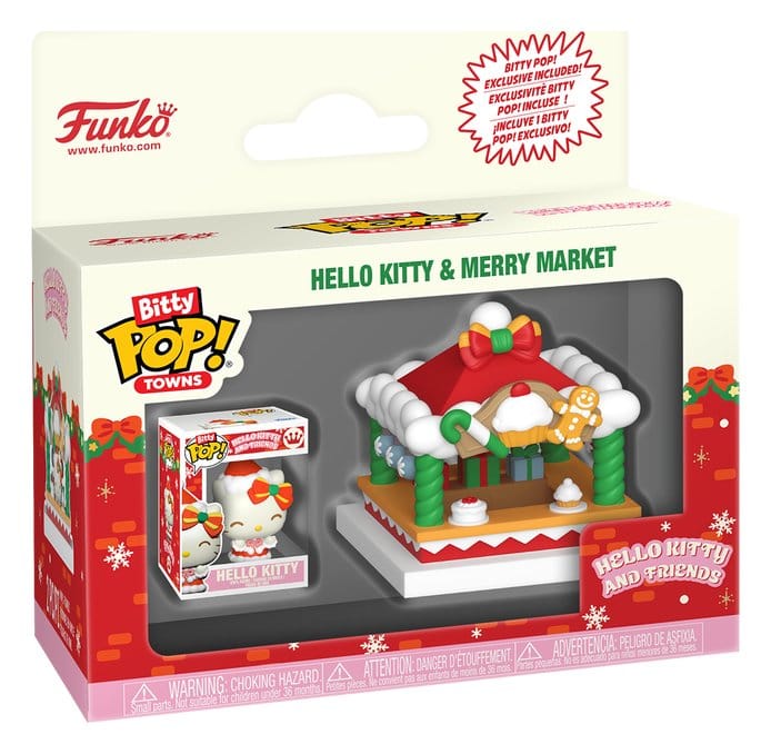 Funko Hello Kitty Bitty POP! Towns Vinyl Figure Holiday- Merry Market | Makochan