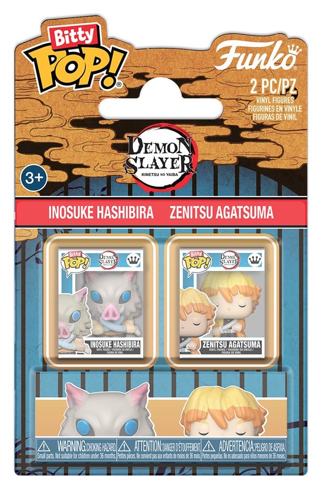 Funko Demon Slayer: Kimetsu no Yaiba Bitty POP! Vinyl Figures 2-Pack Inosuke & Zenitsu 2 cm | Makochan
