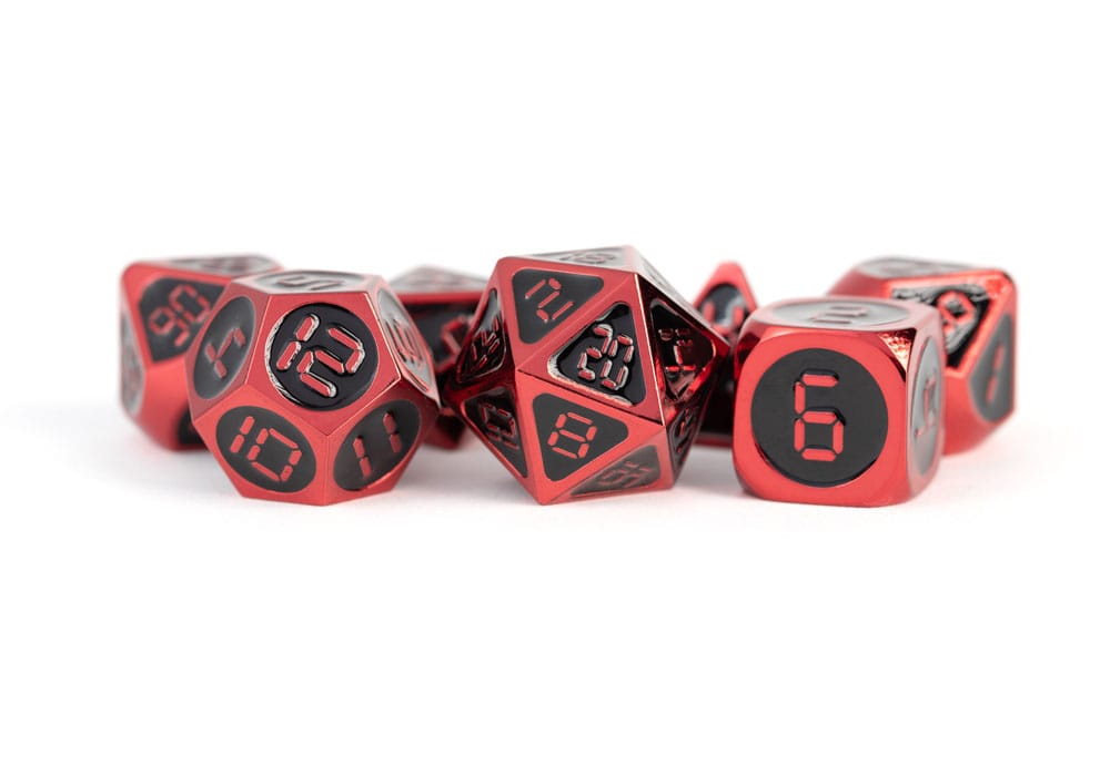 FanRoll FanRoll Dice Set Red with Black Enamel (7) | Makochan