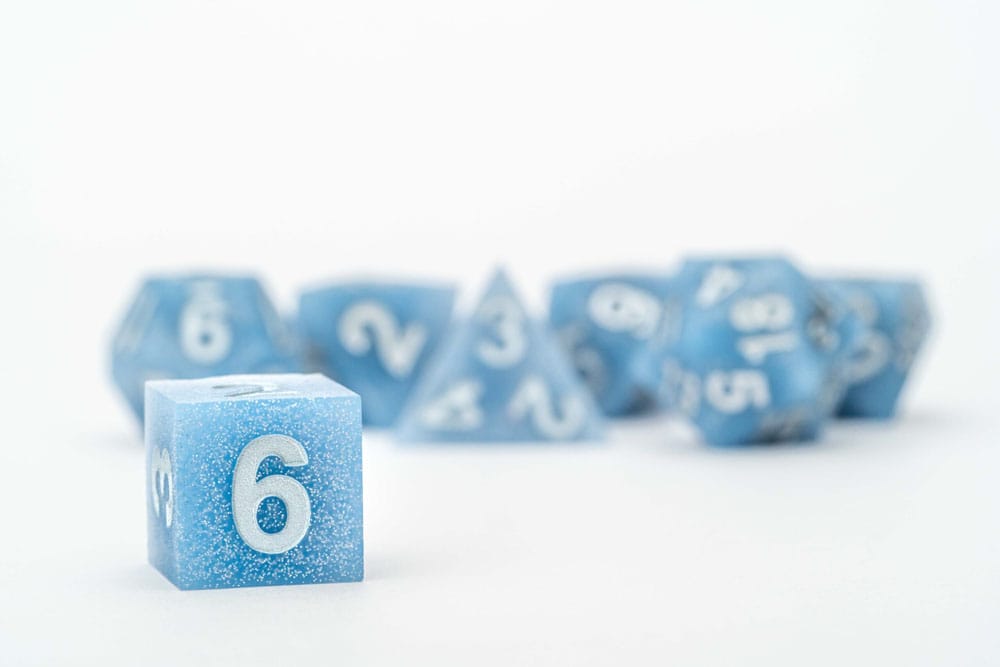 FanRoll FanRoll Sharp Edge Silicone Dice Set Glacial Debris (7) | Makochan