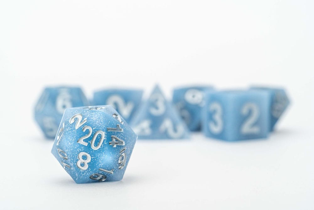 FanRoll FanRoll Sharp Edge Silicone Dice Set Glacial Debris (7) | Makochan