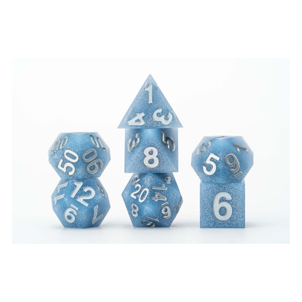 FanRoll FanRoll Sharp Edge Silicone Dice Set Glacial Debris (7) | Makochan