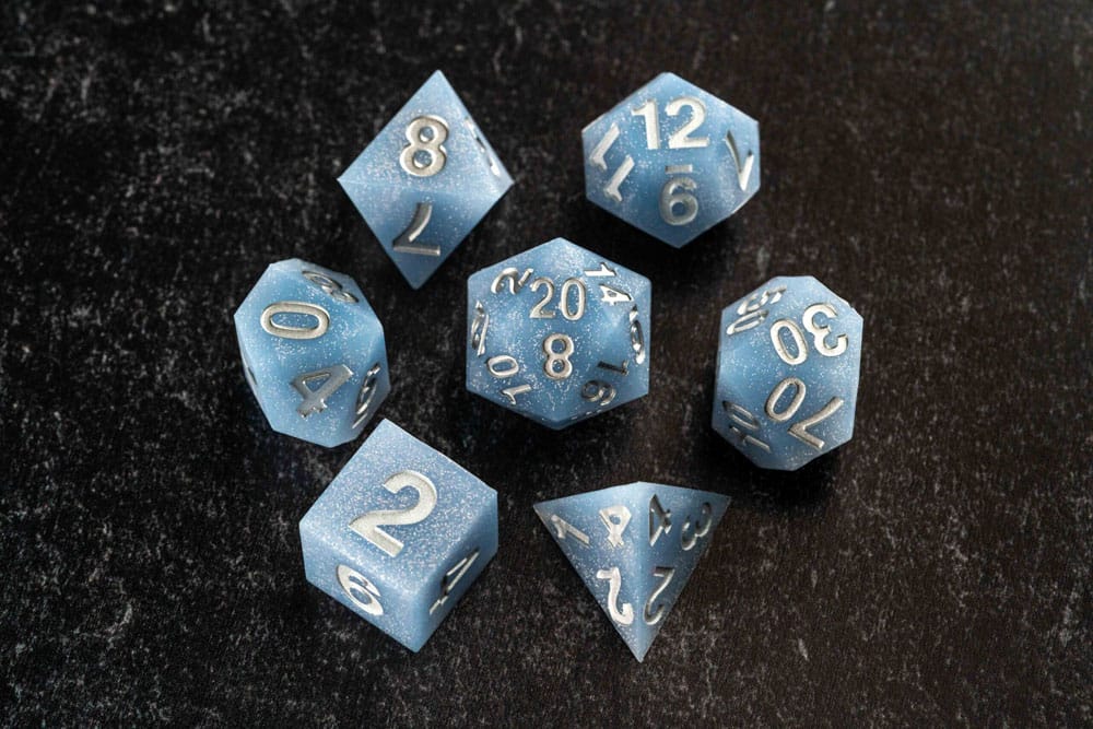 FanRoll FanRoll Sharp Edge Silicone Dice Set Glacial Debris (7) | Makochan
