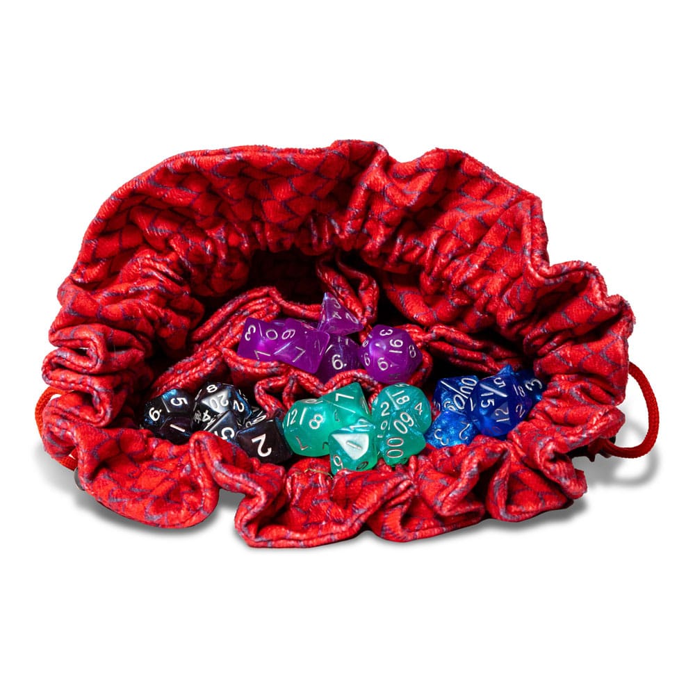 FanRoll Dragon Storm Dice bag with compartments Red Dragon Scales - Damaged packaging | Makochan