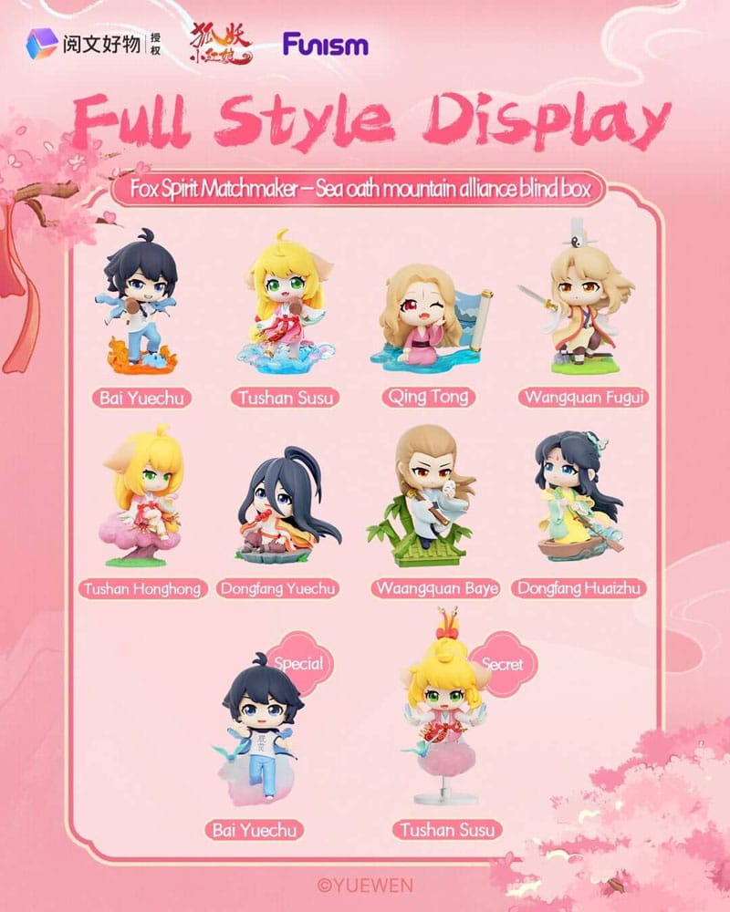 Funism Fox Spirit Matchmaker Blind Box Mini Figures Sea Oath Mountain Alliance 8 cm Display (8) | Makochan