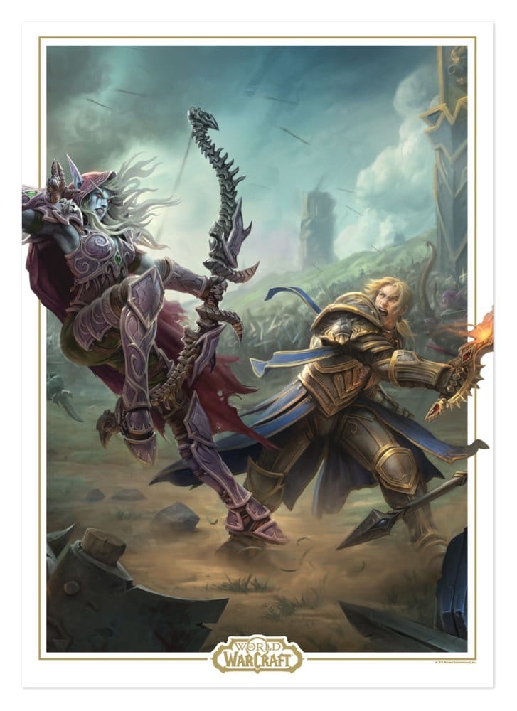 FaNaTtik World of Warcraft Art Print Sylvanas vs Anduin Wrynn Limited Edition 42 x 30 cm | Makochan