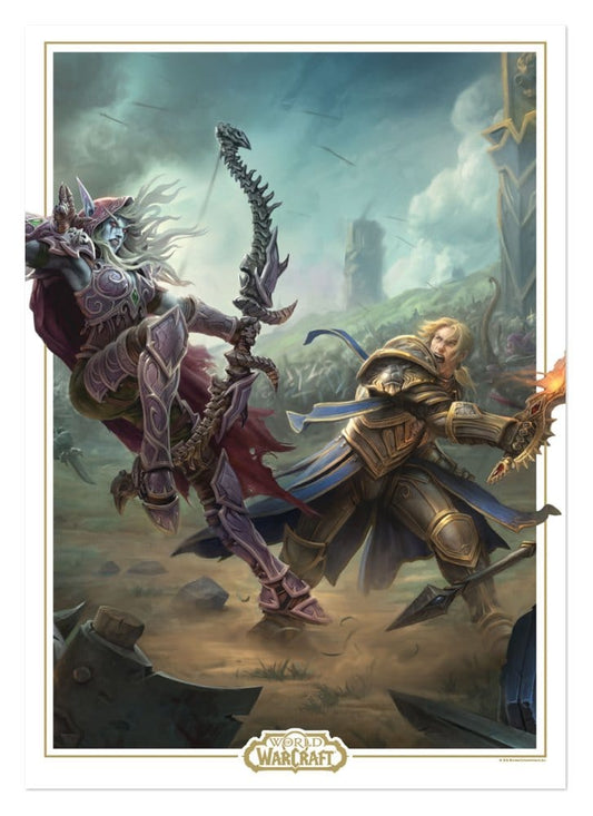FaNaTtik World of Warcraft Art Print Sylvanas vs Anduin Wrynn Limited Edition 42 x 30 cm | Makochan