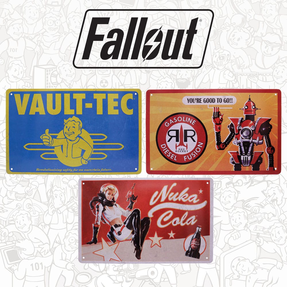 FaNaTtik Fallout Tin Signs 3 Pack Brands | Makochan
