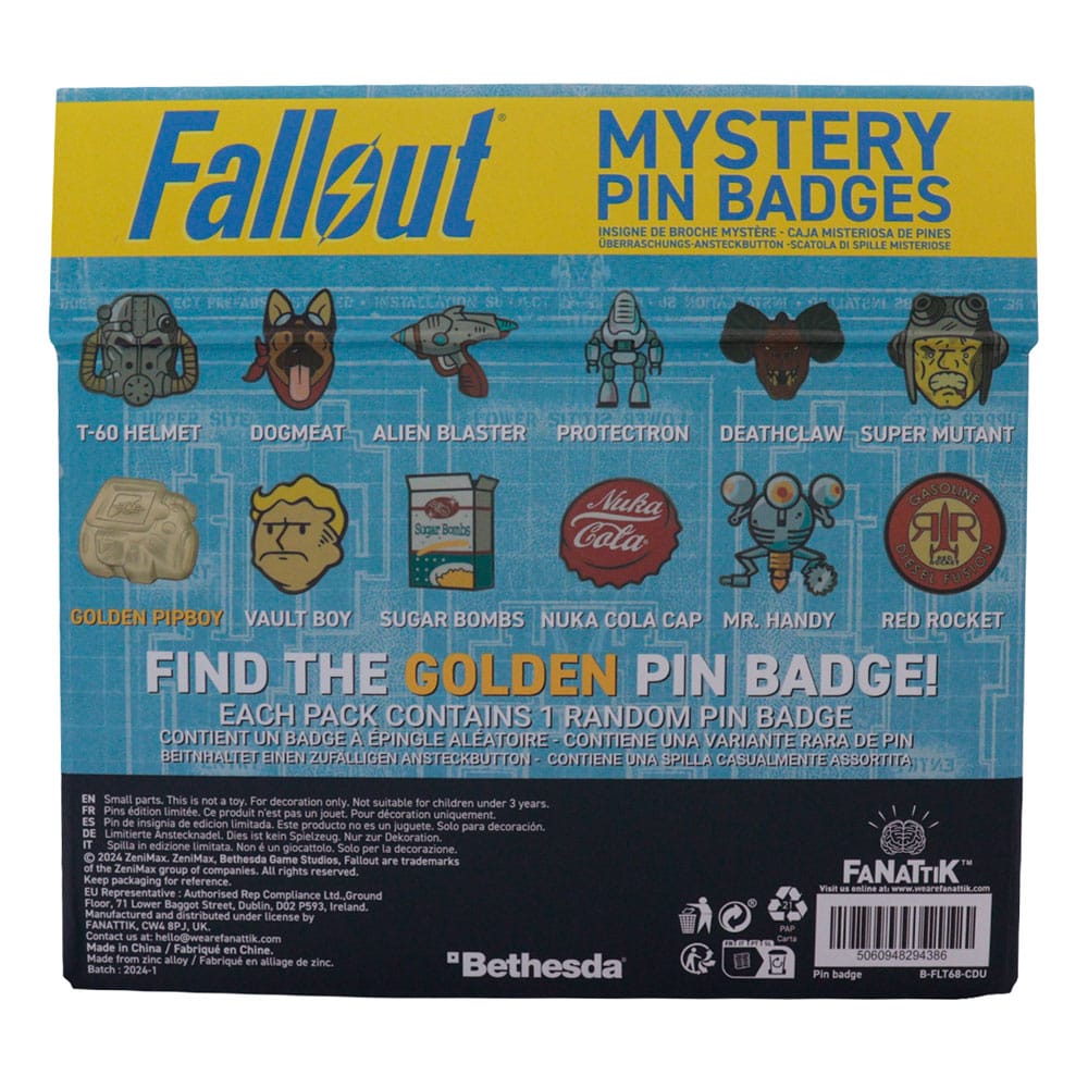 FaNaTtik Fallout World Pin Badge Display Mystery Pin Badge (12) | Makochan