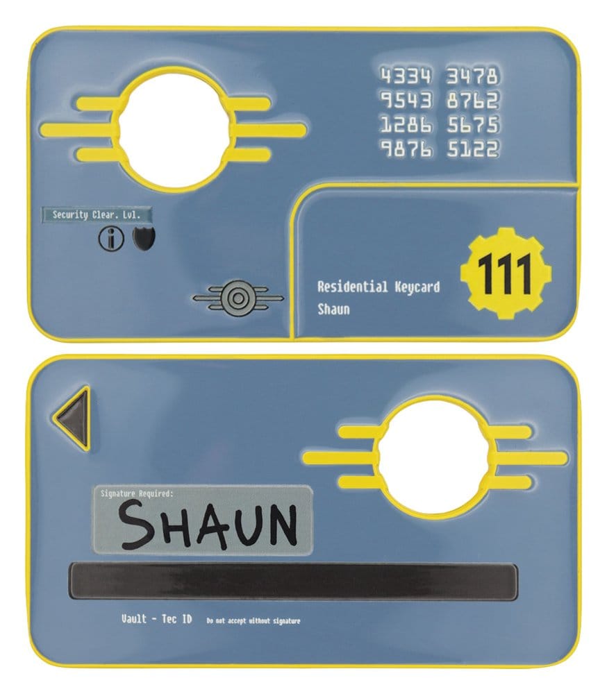 FaNaTtik Fallout Replica Security Keycard Vault 111 Limited Edition 11 cm | Makochan