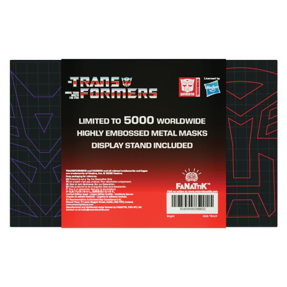 FaNaTtik Transformers Replica Set of 2 Helmets Optimus Prime & Megatron Limited Edition | Makochan