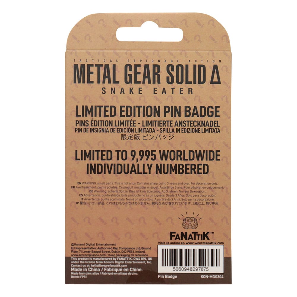 FaNaTtik Metal Gear Solid Delta Pin Badge Fox Limited Edition | Makochan