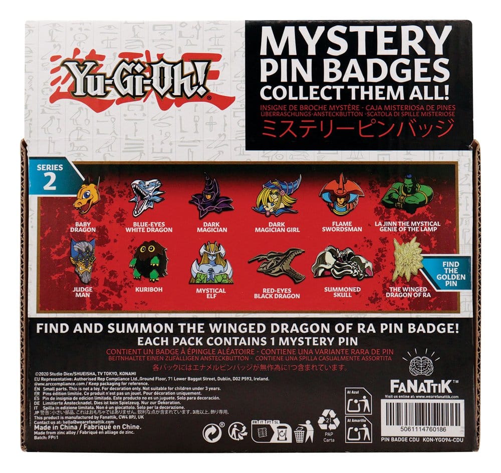 FaNaTtik Yu-Gi-Oh! Mystery Pin Badges Volume 2 Blind Box Display (12) | Makochan