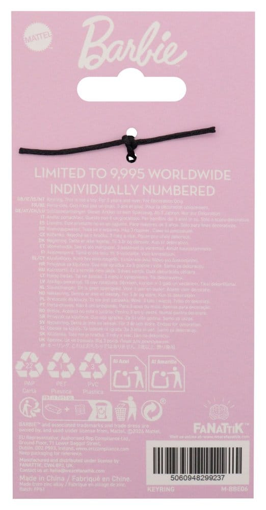 FaNaTtik Barbie License Plate Keyring Limited Edition | Makochan