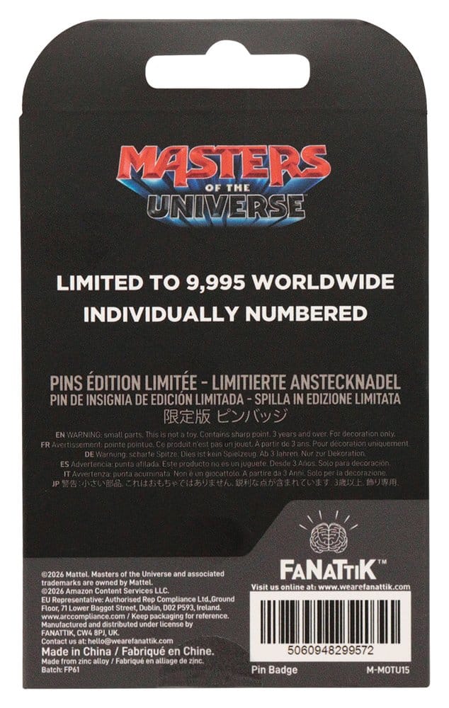 FaNaTtik Masters of the Universe 2026 Pin Badge He-Man Limited Edition | Makochan