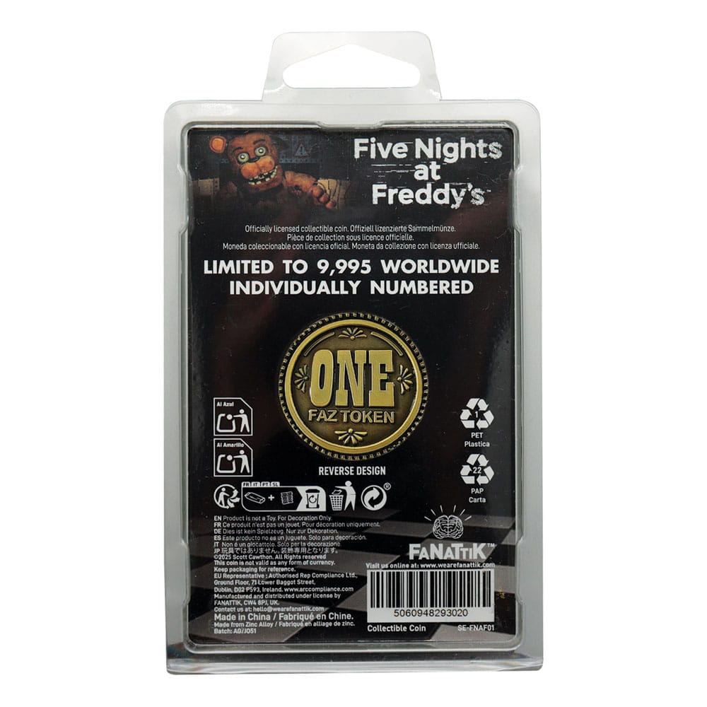 FaNaTtik Five Nights at Freddy´s Collectable Coin One Faz Token Limited Edition | Makochan