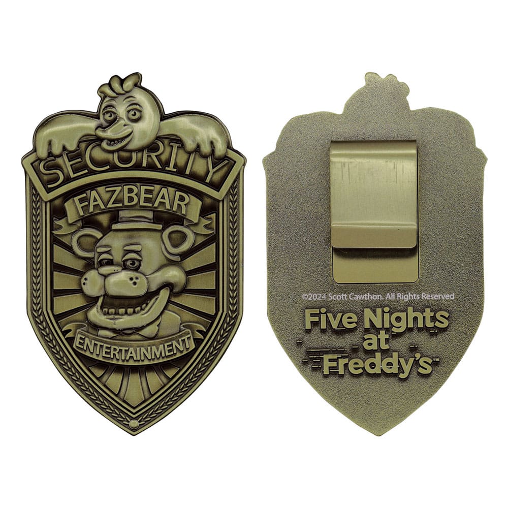 FaNaTtik Five Nights at Freddy´s Replica Security Badge Antique Brass Edition | Makochan