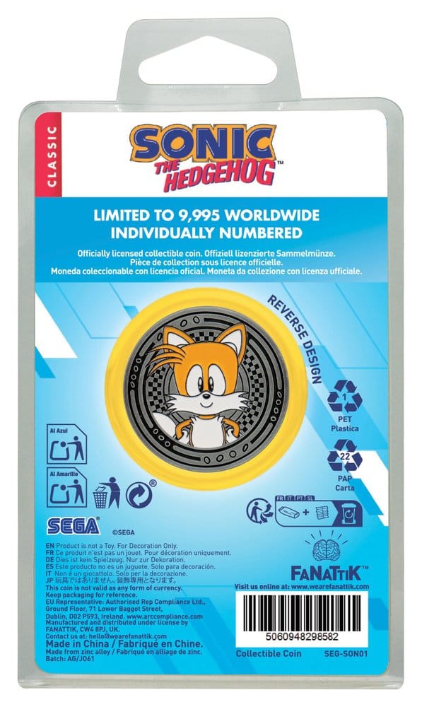 FaNaTtik Sonic - The Hedgehog Collectable Coin Sonic & Tails | Makochan