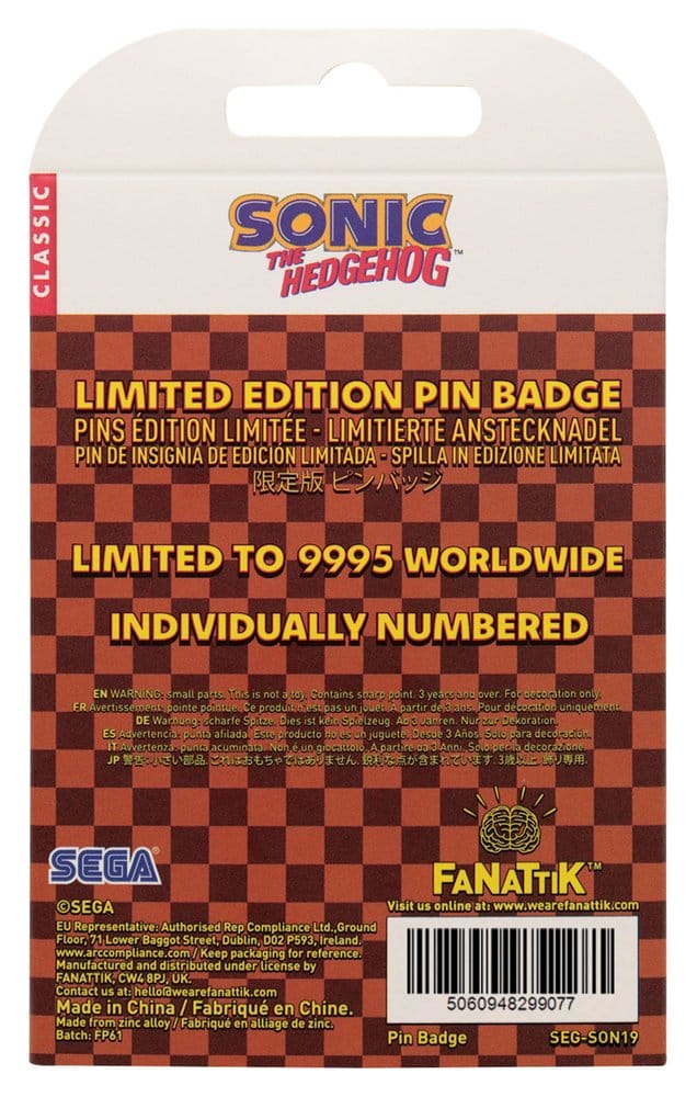FaNaTtik Sonic The Hedgehog Pin Badge Moving | Makochan