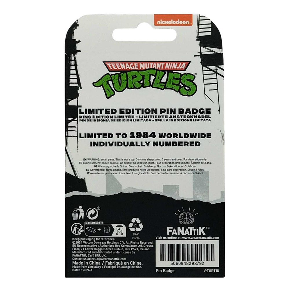 FaNaTtik Teenage Mutant Ninja Turtles Pin Badge 40th Anniversary Limited Edition | Makochan