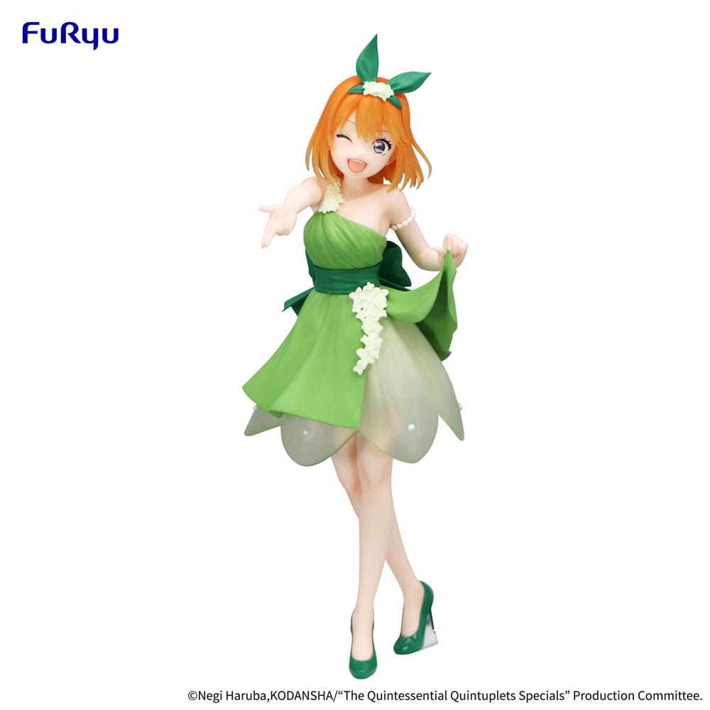 Furyu The Quintessential Quintuplets Trio-Try-iT PVC Statue Nakano Yotsuba Pastel Dress Ver. 22 cm | Makochan