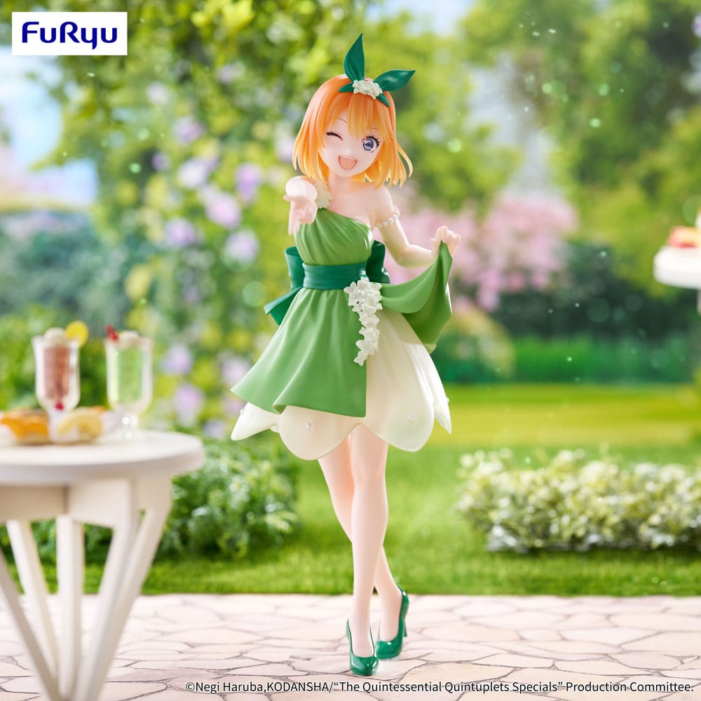 Furyu The Quintessential Quintuplets Trio-Try-iT PVC Statue Nakano Yotsuba Pastel Dress Ver. 22 cm | Makochan