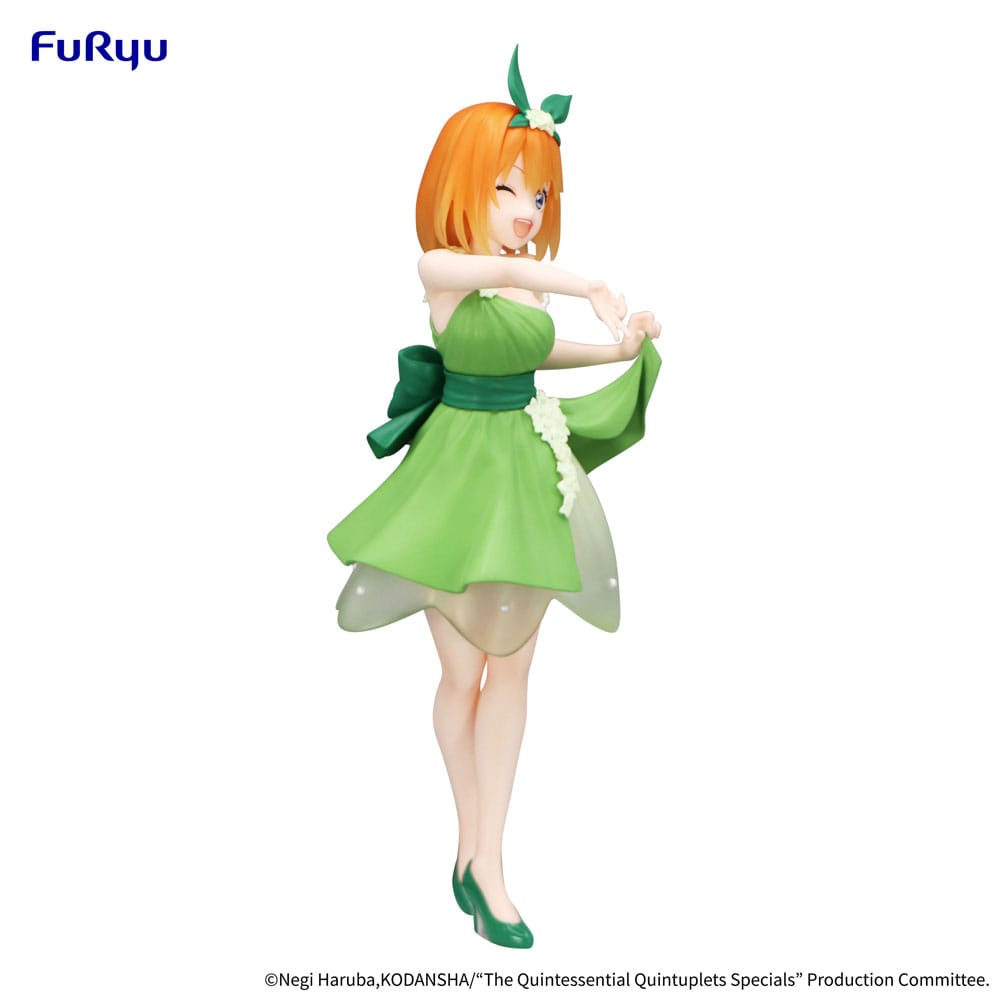Furyu The Quintessential Quintuplets Trio-Try-iT PVC Statue Nakano Yotsuba Pastel Dress Ver. 22 cm | Makochan