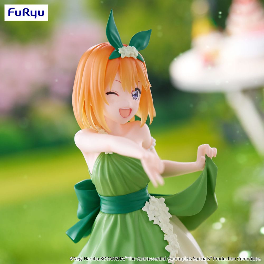 Furyu The Quintessential Quintuplets Trio-Try-iT PVC Statue Nakano Yotsuba Pastel Dress Ver. 22 cm | Makochan