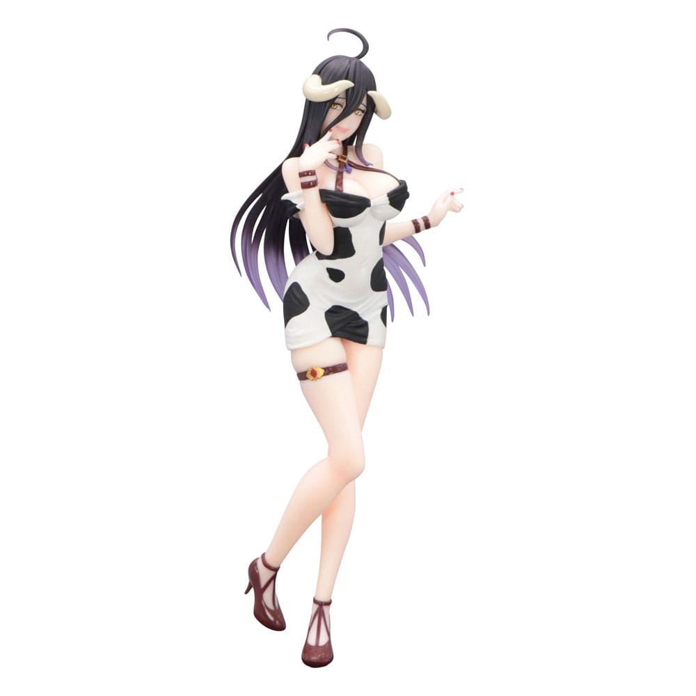 Furyu Overlord Trio-Try-iT PVC Statue Albedo Mini Dress Cow Pattern Ver. 21 cm | Makochan
