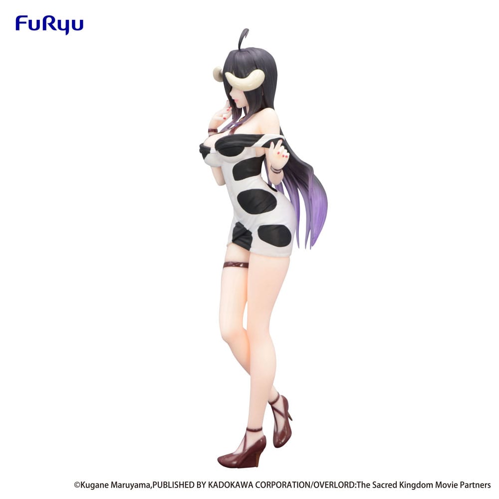 Furyu Overlord Trio-Try-iT PVC Statue Albedo Mini Dress Cow Pattern Ver. 21 cm | Makochan