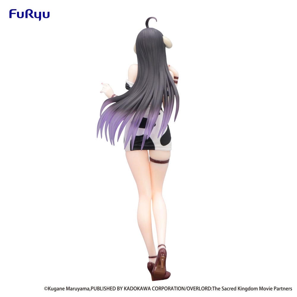Furyu Overlord Trio-Try-iT PVC Statue Albedo Mini Dress Cow Pattern Ver. 21 cm | Makochan