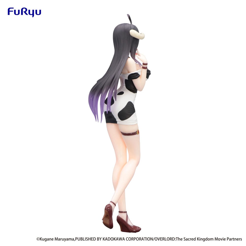 Furyu Overlord Trio-Try-iT PVC Statue Albedo Mini Dress Cow Pattern Ver. 21 cm | Makochan