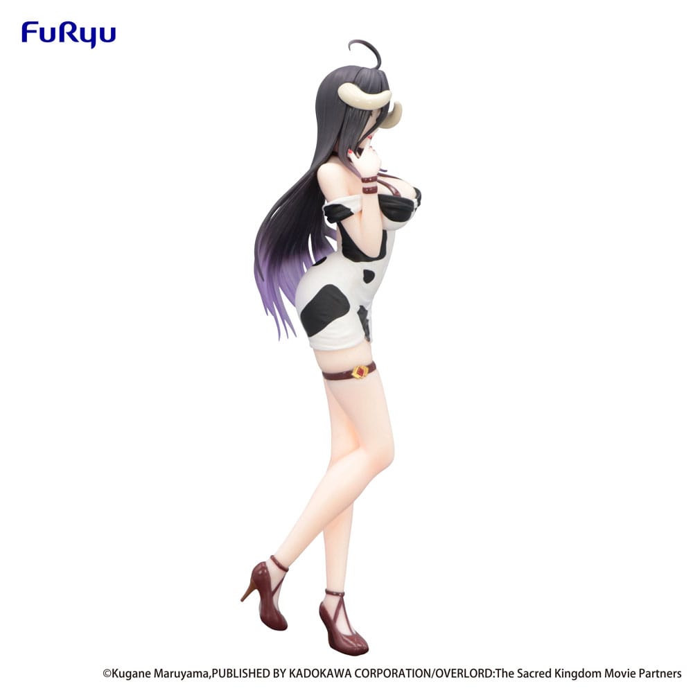 Furyu Overlord Trio-Try-iT PVC Statue Albedo Mini Dress Cow Pattern Ver. 21 cm | Makochan