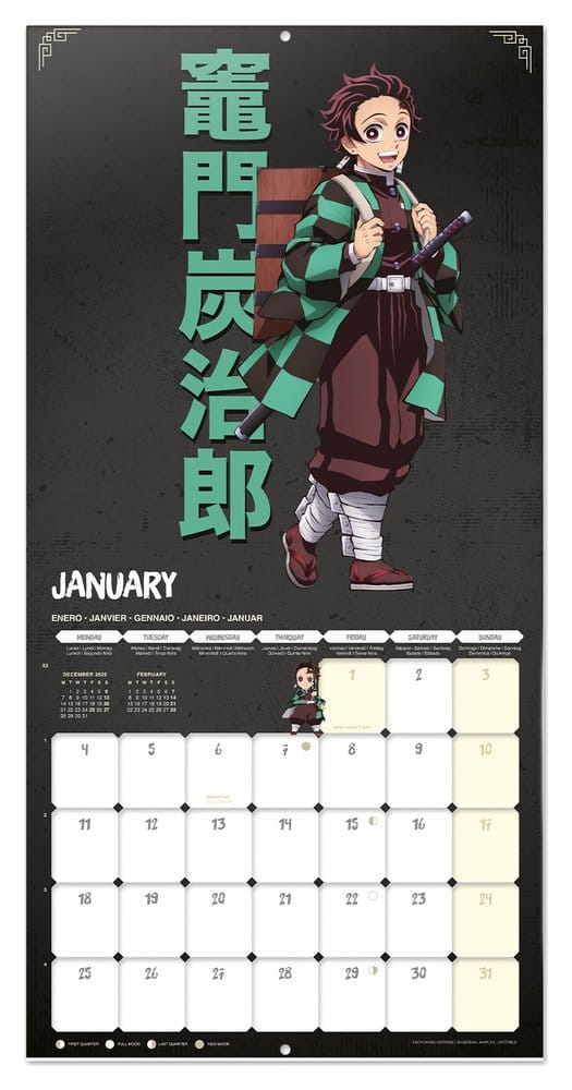Grupo Erik Demon Slayer 2027 Wall Calendar 30 x 30 cm | Makochan