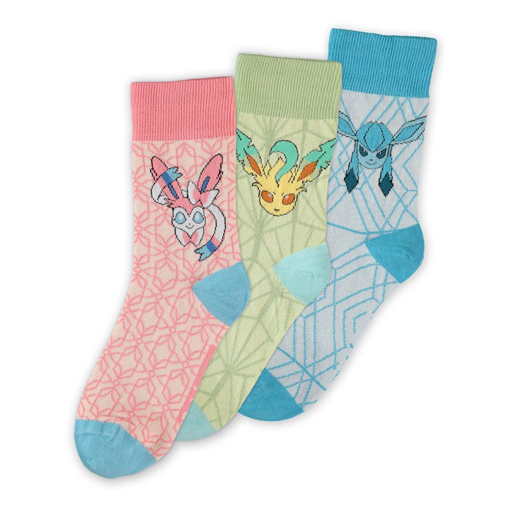 Difuzed Pokémon Socks 3-Pack Eevee Evolution 3.0 39-42 | Makochan