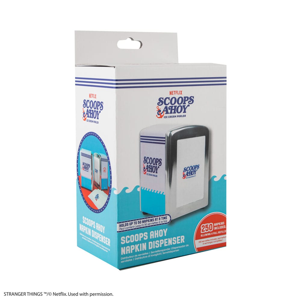 Cinereplicas Stranger Things Napkin Dispenser set Scoops Ahoy | Makochan